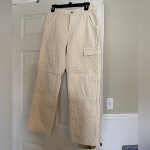 Mango Women’s Beige Cargo Jeans